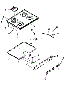 Main Top Section parts for Kenmore Range 911.7318810 (9117318810, 911 7318810) from AppliancePartsPros.com