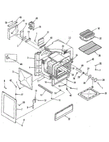 Oven Body Section parts for Kenmore Range 911.7318810 (9117318810, 911 7318810) from AppliancePartsPros.com