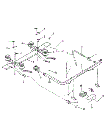 Top Burner Section parts for Kenmore Range 911.7318811 (9117318811, 911 7318811) from AppliancePartsPros.com