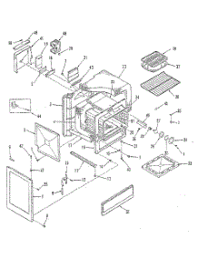 Oven Body Section parts for Kenmore Range 911.7318811 (9117318811, 911 7318811) from AppliancePartsPros.com