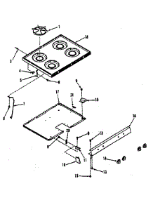 Main Top Section parts for Kenmore Range 911.7338810 (9117338810, 911 7338810) from AppliancePartsPros.com