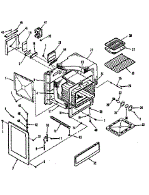 Oven Body Section parts for Kenmore Range 911.7338810 (9117338810, 911 7338810) from AppliancePartsPros.com