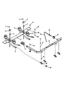 Top Burner Section parts for Kenmore Range 911.7358810 (9117358810, 911 7358810) from AppliancePartsPros.com