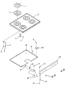 Main Top Section parts for Kenmore Range 911.7358811 (9117358811, 911 7358811) from AppliancePartsPros.com