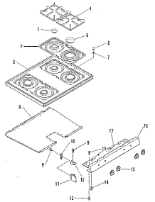 Main Top Section parts for Kenmore Range 911.7360190 (9117360190, 911 7360190) from AppliancePartsPros.com