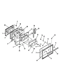 Oven Door Section parts for Kenmore Range 911.7378810 (9117378810, 911 7378810) from AppliancePartsPros.com