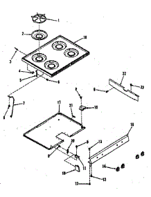 Main Top Section parts for Kenmore Range 911.7388810 (9117388810, 911 7388810) from AppliancePartsPros.com