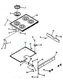 Main Top Section parts for Kenmore Range 911.7388811 (9117388811, 911 7388811) from AppliancePartsPros.com