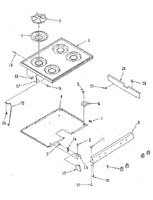 Main Top Section parts for Kenmore Range 911.7389180 (9117389180, 911 7389180) from AppliancePartsPros.com