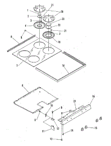 Main Top Section parts for Kenmore Range 911.7398910 (9117398910, 911 7398910) from AppliancePartsPros.com