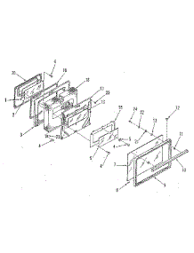 Oven Door Section parts for Kenmore Range 911.7398910 (9117398910, 911 7398910) from AppliancePartsPros.com