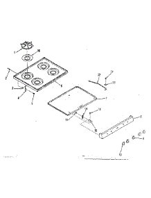 Main Top Section parts for Kenmore Range 911.7808710 (9117808710, 911 7808710) from AppliancePartsPros.com
