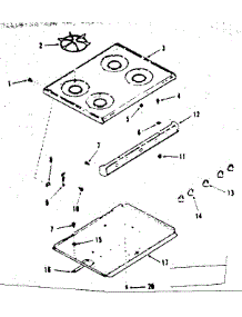 Main Top Section parts for Kenmore Range 911.7838152 (9117838152, 911 7838152) from AppliancePartsPros.com