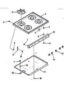Main Top Section parts for Kenmore Range 911.7838510 (9117838510, 911 7838510) from AppliancePartsPros.com
