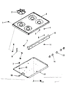 Main Top Section parts for Kenmore Range 911.7838610 (9117838610, 911 7838610) from AppliancePartsPros.com