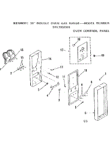 Oven Control Panel parts for Kenmore Range 911.7858311 (9117858311, 911 7858311) from AppliancePartsPros.com
