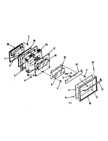 Oven Door Section parts for Kenmore Range 911.7898510 (9117898510, 911 7898510) from AppliancePartsPros.com