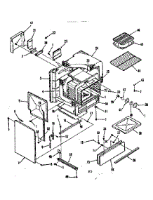 Oven Body Section parts for Kenmore Range 911.7898510 (9117898510, 911 7898510) from AppliancePartsPros.com