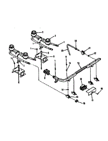 Illustration And Parts List For Top Burner Section parts for Kenmore Range 911.7898511 (9117898511, 911 7898511) from AppliancePartsPros.com