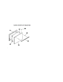 Oven Door(9116242190) parts for Kenmore Range 911.9112590 (9119112590, 911 9112590) from AppliancePartsPros.com