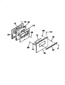 Door Section parts for Kenmore Range 911.91165690 (91191165690, 911 91165690) from AppliancePartsPros.com