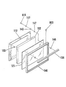 Oven Door Section parts for Sears Cooktop 9119119181 from AppliancePartsPros.com