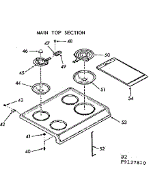 Main Top Section parts for Kenmore Range 911.9127810 (9119127810, 911 9127810) from AppliancePartsPros.com
