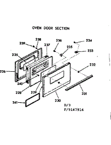 Oven Door Section parts for Kenmore Range 911.9147915 (9119147915, 911 9147915) from AppliancePartsPros.com