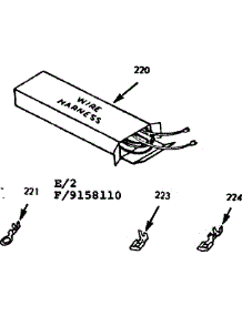 Wire Harnesses And Components parts for Kenmore Range 911.9158110 (9119158110, 911 9158110) from AppliancePartsPros.com
