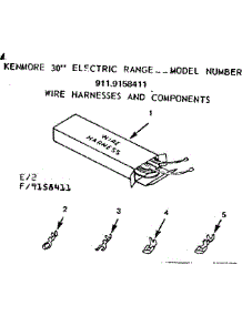 Wire Harnesses And Components parts for Kenmore Range 911.9158411 (9119158411, 911 9158411) from AppliancePartsPros.com