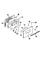 Oven Door Sections parts for Kenmore Range 911.9162190 (9119162190, 911 9162190) from AppliancePartsPros.com