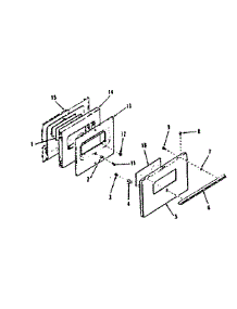 Oven Door Section For Model Number 911.9168710 parts for Kenmore Range 911.9168710 (9119168710, 911 9168710) from AppliancePartsPros.com
