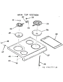 Main Top Section parts for Kenmore Range 911.9177710 (9119177710, 911 9177710) from AppliancePartsPros.com