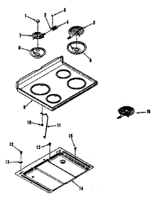 Main Top Section parts for Kenmore Range 911.9188810 (9119188810, 911 9188810) from AppliancePartsPros.com