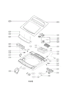 Top Cover Parts parts for Kenmore Washer 796.31422410 (79631422410, 796 31422410) from AppliancePartsPros.com