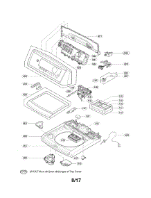 Top Cover Parts parts for Kenmore Washer 796.31513211 (79631513211, 796 31513211) from AppliancePartsPros.com