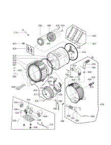 Drum And Tub Parts parts for Kenmore Washer 796.41002610 (79641002610, 796 41002610) from AppliancePartsPros.com