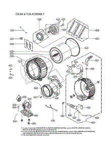 Drum / Tub parts for Kenmore Washer 796.41262612 (79641262612, 796 41262612) from AppliancePartsPros.com