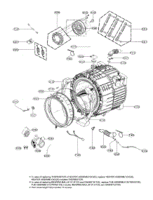 Drum Parts parts for Kenmore Washer 796.41362910 (79641362910, 796 41362910) from AppliancePartsPros.com