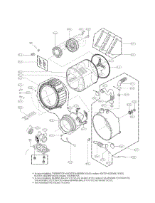 Drum Parts parts for Kenmore Washer 796.41382411 (79641382411, 796 41382411) from AppliancePartsPros.com