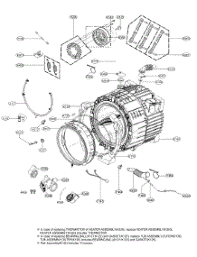 Drum Parts parts for Kenmore Washer 796.41463910 (79641463910, 796 41463910) from AppliancePartsPros.com