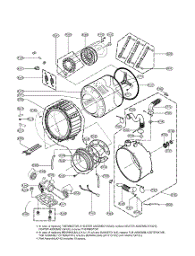 Drum And Tub Assembly Parts parts for Kenmore Washer 796.41542110 (79641542110, 796 41542110) from AppliancePartsPros.com