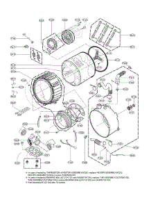 Drum Parts parts for Kenmore Washer 796.41549210 (79641549210, 796 41549210) from AppliancePartsPros.com
