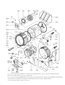 Drum And Tub Parts Assembly parts for Kenmore Washer 796.41722010 (79641722010, 796 41722010) from AppliancePartsPros.com