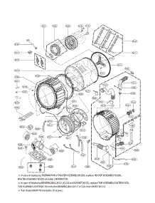 Drum Parts parts for Kenmore Washer 796.41728000 (79641728000, 796 41728000) from AppliancePartsPros.com