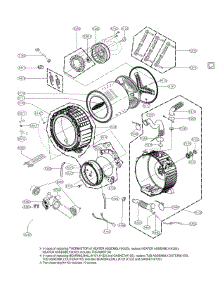 Tub Parts parts for Kenmore Washer 796.41783810 (79641783810, 796 41783810) from AppliancePartsPros.com