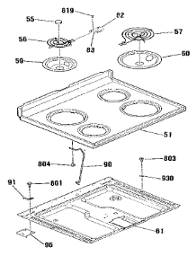 Main Top Section parts for Kenmore Range 911.9189181 (9119189181, 911 9189181) from AppliancePartsPros.com