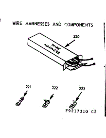 Wire Harnesses & Components parts for Kenmore Range 911.9217310 (9119217310, 911 9217310) from AppliancePartsPros.com