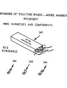 Wire Harnesses And Components parts for Kenmore Range 911.9218011 (9119218011, 911 9218011) from AppliancePartsPros.com