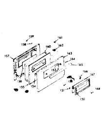 Oven Door Section parts for Kenmore Range 911.9227410 (9119227410, 911 9227410) from AppliancePartsPros.com
